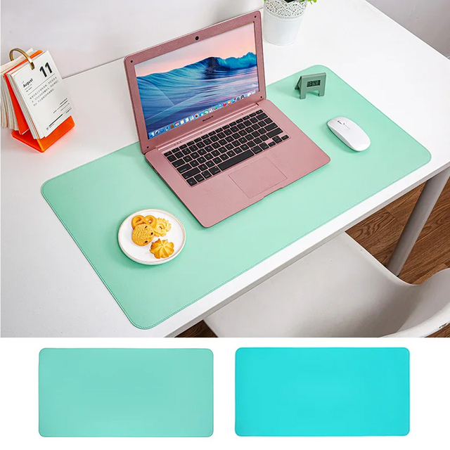 60*30cm Leather Desk Pad Customized LOGO Office Desk Mat Large Mouse Pad Waterproof Non-Slip PU Desk Blotter for Office and Home