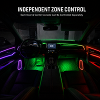 Kit de Iluminación Ambiental Interior para Auto Trontech 18 en 1 con Control de Zonas Separadas, Control por Aplicación Inteligente, Tiras LED RGB Cortables