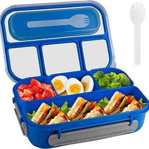 Lonchera Bento Portátil SYH672 Personalizada al por Mayor, con 4 Compartimentos, para Niños, Cuadrada y Hermética, con Calentador de Alimentos Incluido - Product Image 2