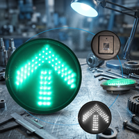 Feu de signalisation directionnel LED 300 mm, étanche IP65, certification CE, alimentation optionnelle 12-24 VDC ou 110-230 VAC
