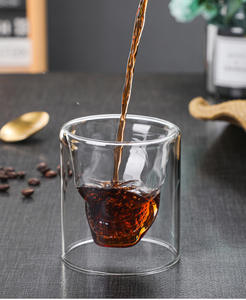 Boccali da Birra in Vetro a Doppia Teschio Creativi all'Ingrosso, Boccali da Cocktail, Vino, Caffè, Bar, Steins da Pirata Alieno, Confezione Regalo Inclusa - Product Image 5