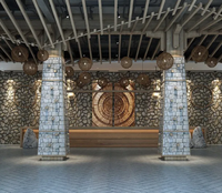 Panneau mural en pierre moderne en PU léger pour l'extérieur des villas résidentielles, imperméable, ignifuge, décoration murale d'hôtel, 3 ans