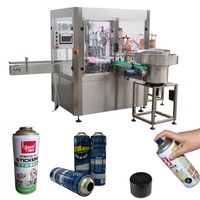 Machine de remplissage automatique d'aérosols de neige en spray YB-QW2, ligne de remplissage de gaz pour aérosols en boîte de conserve de 400 ml et 500 ml