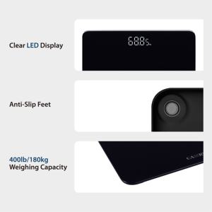 Bilancia elettronica personale con Display <span class=keywords><strong>a</strong></span> LED trasparente di vendita calda che misura la bilancia del peso corporeo - Product Image 5