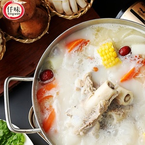 Base de soupe blanche Qianwei aux os de porc, assaisonnement composé pour soupe de poulet, fondue chinoise, Maocai, Malatang, soupe claire parfumée aux nouilles - Product Image 4