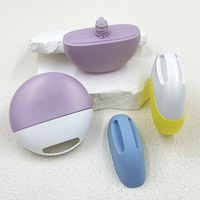 Flacon de lotion solaire corporelle en plastique personnalisé de 50 ml avec chaîne, portable, sérigraphié, estampage or/argent, vide, pour cosmétiques