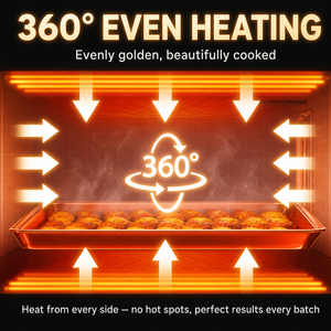 Horno Eléctrico Profesional de 2 Niveles y 4 Bandejas con Temperatura de hasta 400 °C y Temporizador para Panadería Comercial de Pizza y Pan - Product Image 5