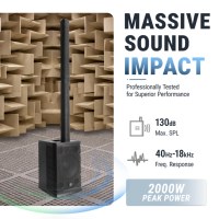 [En stock] Système de colonne active portable haute puissance Accuracy Pro Audio E1212-COMBO pour extérieur