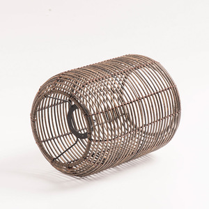 Xuheng Imitation Rattan Woven Lampshade Round Chocolate Pendant Light For Hotel Teahouse Restaurant <b>Decorative</b> <b>Lighting</b> - Product Image 2