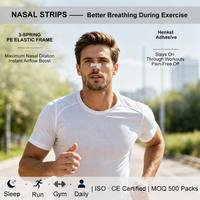 Bandes nasales Anthrive pour athlètes, dilatateurs nasaux sportifs, imperméables, de qualité médicale, hypoallergéniques, adhésives, pour le sport