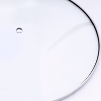 Couvercle en verre trempé transparent de type C personnalisé Accessoires d'ustensiles de cuisine pour poêles à frire Woks Casseroles-Pièces de batterie de cuisine