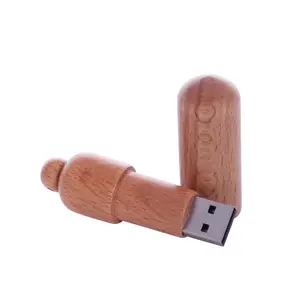 promotion bamboo cylinder wooden usb disk pendrive 1gb 2gb 4gb 8gb 16g lanyard cle usb flash memory stick