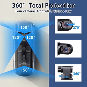 <span class=keywords><strong>Cam</strong></span>éra embarquée X6 à 4 objectifs et enregistreur vidéo 1080P HD Couverture complète avant/arrière/gauche/droite avec image de recul DVR de voiture Garantie 1 an - Product Image 5