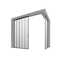 Porte coulissante de conception postmoderne extrêmement étroite, système OPK parfait, pour cuisine, balcon, intérieur, extérieur, cloison, en alliage d'aluminium
