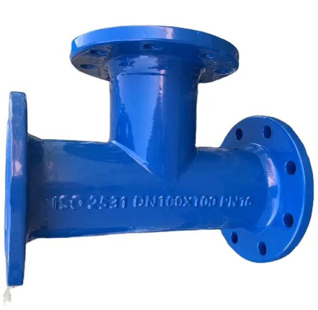 Ductile Iron Pipe Fitting Equal Tee Connect Flange All Flanged Tee