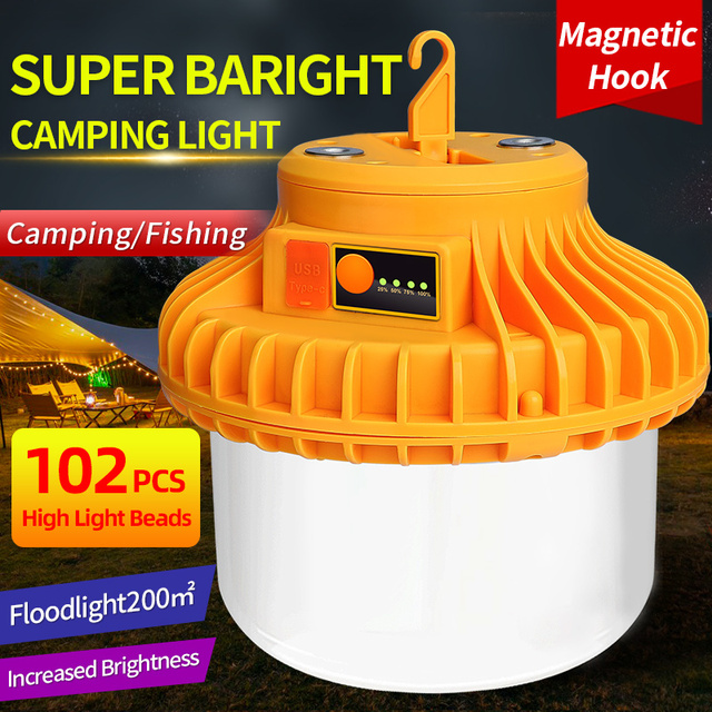 Rechargeable LED Hanging Lamp Super Bright 32000mAh Large Capacity Magnetic & Remote Control for Power Outage Emergency Outdoor
