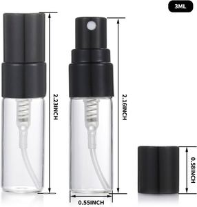 Luxury Refillable Empty <b>Perfume</b> Oil <b>Spray</b> <b>Bottle</b> 10ml Clear Amber Glass Screen Printing Customizable for Essential Oil <b>Perfume</b> - Product Image 2
