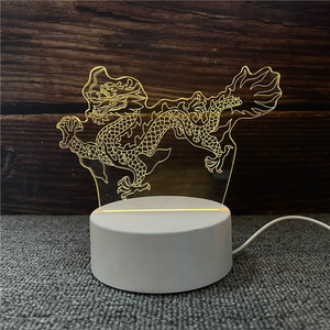3D Acrylic dạ quang bằng gỗ nhựa USB tự làm bảng máy tính bảng phòng ngủ ban đêm ánh sáng đèn tùy chỉnh trang trí bàn - Product Image 5