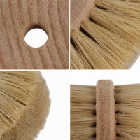 Brosse rotative en poils de porc naturels 70 mm, moyeu en bois 18 mm, longueur des poils 18 mm, pour polissage, fixation sur trou central