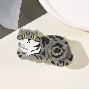 RTS-1 2026 Pinza de Pelo Acrílica de 7cm con Diseño de Gato de Dibujos Animados, Nueva, Dulce y Linda, para Mujer, Estilo de Diseñador, para Atar la Mitad del Cabello - Product Image 2