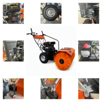 Balayeuse à neige multifonctionnelle JHS, moteur essence 6,5 CV, 80 cm, 3-en-1 (balayage, soufflage, bêchage), démarrage manuel, pour trottoirs municipaux