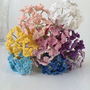 Ramo de peonía de hilo de lana hecho a mano, flores artificiales, flores baratas para el hogar, boda, flores decorativas - Product Image 6
