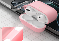 Housse d'écouteurs en silicone souple pour Apple AirPods Pro 3 avec mousqueton