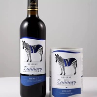 Etiqueta Adhesiva Personalizada para Botellas de Vino, con Logotipo Estampado en Lámina Dorada, Impermeable y de Lujo