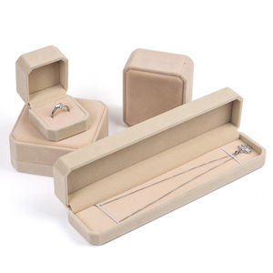 Cajas de embalaje con logotipo personalizado, organizador de joyería NudeJewelry, Cajas de Regalo De terciopelo - Product Image 2