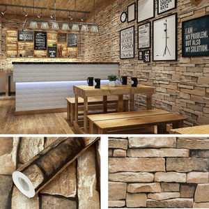 <span class=keywords><strong>Style</strong></span> coréen 3D PVC Wallpap moderne brique rouge papier peint pour restaurant salle de sport étanche auto-adhésif conception personnalisée échantillon gratuit - Product Image 4