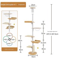 Arbre à chat en fer de luxe classique, écologique, durable, peu encombrant, stable, anti-tremblement, DIY, petit modèle, vente en gros directe usine