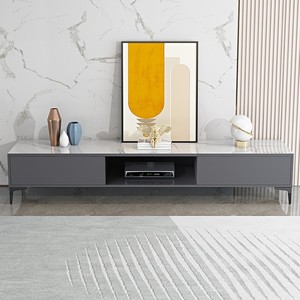 Meuble TV de luxe en <span class=keywords><strong>pierre</strong></span> frittée noir et blanc pour salon, villa, maison - Product Image 5