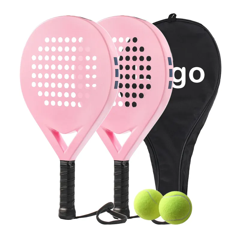 Raquete de Padel profissional personalizável em fibra de carbono para esportes ao ar livre de alta qualidade