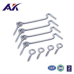 Q195 DE SEGURIDAD DE ACERO ventana puerta gancho ojo cabaña kit de gancho con una pequeña tarjeta de papel blister - Product Image 5