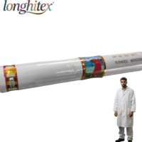 Longhitex Usine Blanc 80% Polyester 20% Coton TC Popeline Tissu Tissé Ajustement Sec Respirant pour Costumes De Mariage Garçons Jupes Sacs