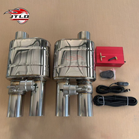 Kit de soupape d'échappement universel en acier inoxydable de 63mm/76mm avec silencieux à distance-système d'échappement performant à entrée unique et à double sortie