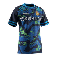 Oem Sublimation Sports Training Team Crewneck Tees Homme Jersey Italie Rugby Shirt Chief