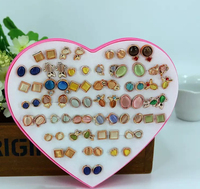 Pendientes de Perlas de Imitación de Ojo de Gato de Resina Plástica Antialérgica para Mujer y Niña