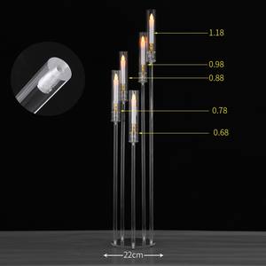 Подсвечник для свадебного стола, украшение 3 5 6 8 10, акриловый канделябр, светодиодный подсвечник, подсвечник, подсвечник с подставкой - Product Image 6