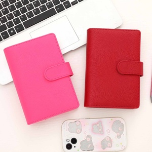 Hongbo tốt nhất người bán 36-Màu A6 Pebble da ngân sách chất kết dính Ví 30mm vàng vòng dây kéo đồng xu Pouch Fly thư mục tài liệu - Product Image 1