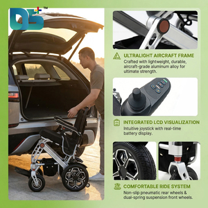 <span class=keywords><strong>Fauteuil</strong></span> <span class=keywords><strong>roulant</strong></span> électrique rigide automatique pliable léger tout-terrain pour <span class=keywords><strong>la</strong></span> plage et les soins à domicile, idéal pour les personnes handicapées - Product Image 4