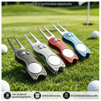 Outil de réparation de divots de golf monopoteau, marqueur de balle et outil de réparation de golf personnalisé