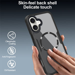 2 em 1 Design Protetor de Tela Tampa Frontal 360 ° Proteção Total Transparente Anti Fall Magnético Mobile Phone Cases para <span class=keywords><strong>Iphone</strong></span> 16 - Product Image 2
