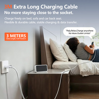 Câble USB-C Type-C 20V 3A Écologique avec Conducteur en Cuivre Pur, Charge Rapide, Multi-Protection, Extra Long 3M pour iPhone 16/17/18