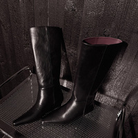 Bottes d'équitation d'hiver montantes à bout carré, à enfiler, avec talon compensé et semelle intermédiaire en EVA