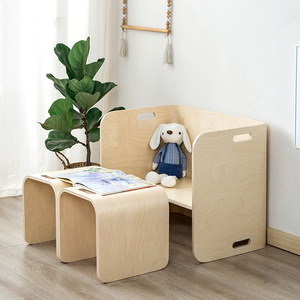 Children's Study <b>Desk</b> With Storage Drawers <b>Solid</b> <b>Wood</b> Multi Functional Furniture For Kids Age 4 6 Years - Product Image 2