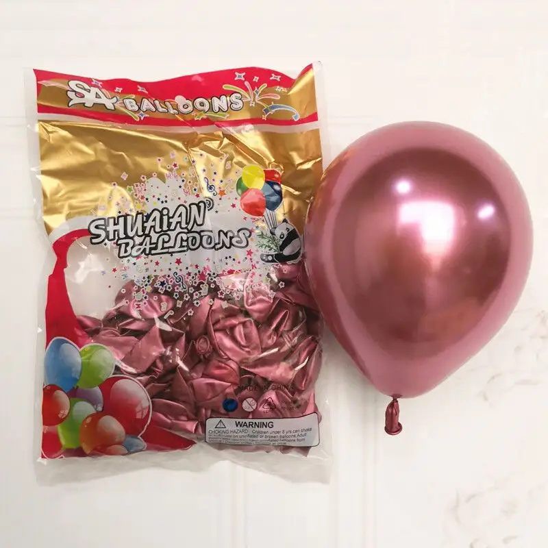 Высокое качество 12 дюймов латексные шары 10 дюймов Globos металлический шар хром воздушный шар для праздника
