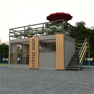 Shipping Container Restaurant 20ft Foldable Restaurant Container Fast Food Design