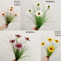 Rumput Reed Buatan, Echinacea, Dekorasi Jendela untuk Toko Pakaian, Nuansa Mewah, Tanaman Biomimetik, Dekorasi Mewah Ringan