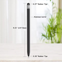 Stylet capacitif double tête 2 en 1, pointes en silicone et métal, universel pour écran tactile, compatible avec iPad, téléphone Android, tablette